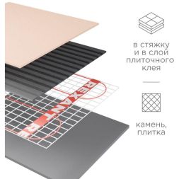Комплект "Теплый пол" (мат) двухжил. 1500Вт 0.5х20м 10кв.м Classic RNX-10-1500 с экраном Rexant 51-0519-2