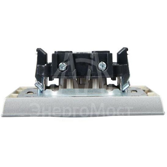 Розетка СП BRITE РСР10-1-0-БрА 10А в сборе без заземл. без защ. шторок алюм. IEK BR-R10-10-K47-F