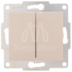 Механизм выключателя 2-кл. 1п СП Karina 10А IP20 крем. LEZARD 707-0388-101