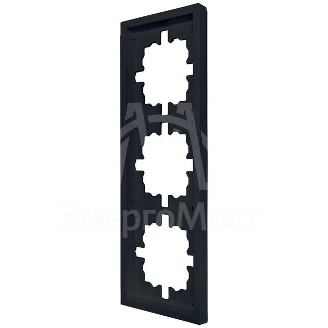 Рамка 3-мест. горизонт. ZIMA черн. бархат LEZARD 704-4200-148