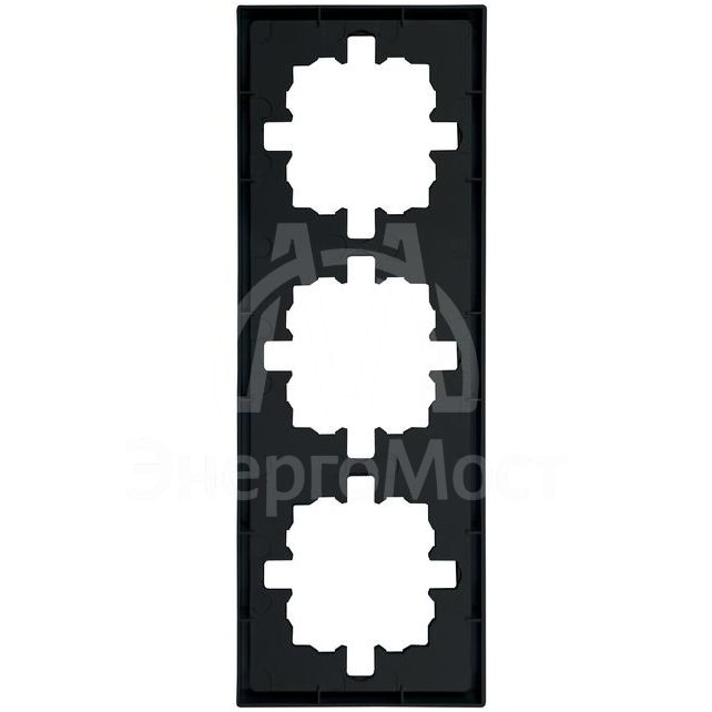 Рамка 3-мест. горизонт. ZIMA черн. бархат LEZARD 704-4200-148