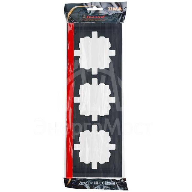 Рамка 3-мест. горизонт. ZIMA черн. бархат LEZARD 704-4200-148