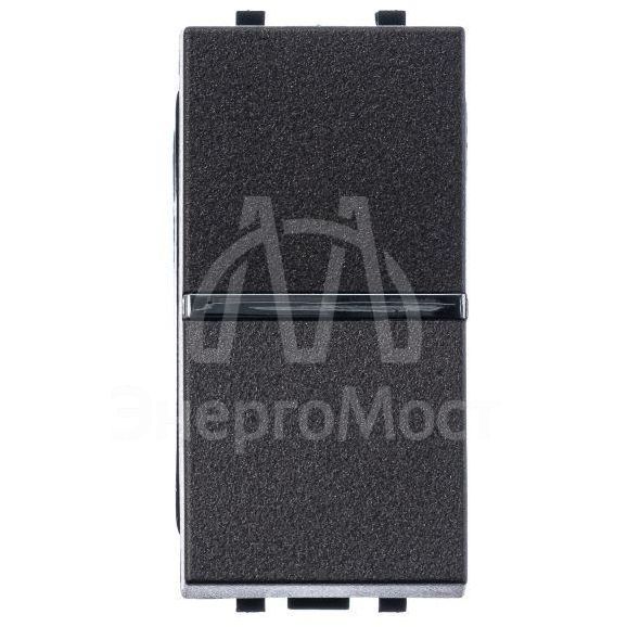 Механизм переключателя 1-кл. 1п 1мод. СП Zenit 16А IP20 с клавишей антрацит ABB 2CLA210200N1801