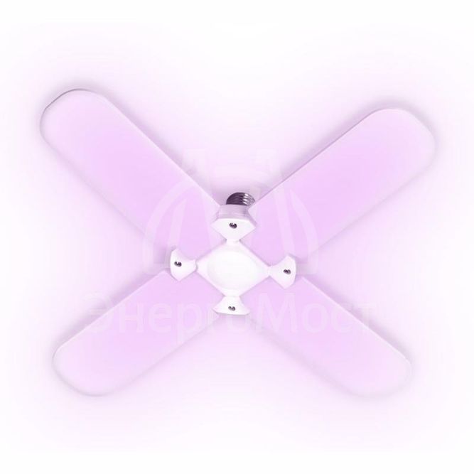 Лампа светодиодная PPG T95-4p AGRO 36Вт FR E27 4 лепестка с поворотом 90град. для растений красн.650нм/син.450нм JazzWay 5043350