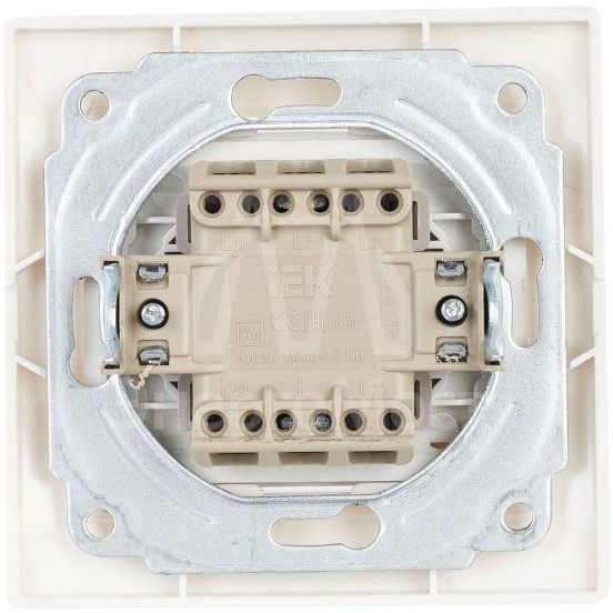 Выключатель 1-кл. СП Кварта 10А IP20 ВС10-1-0-КБ бел. IEK EVK10-K01-10-DM