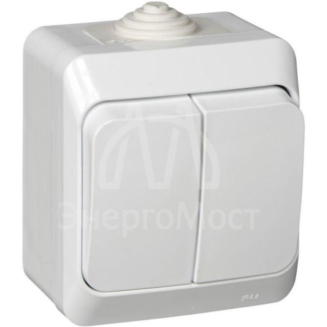 Выключатель 2-кл. ОП Этюд 10А IP44 10AX бел. SchE BA10-042B