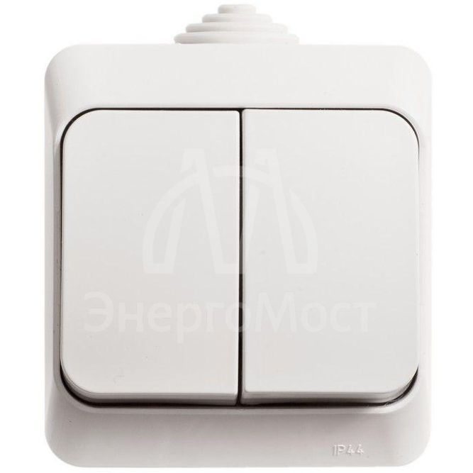 Выключатель 2-кл. ОП Этюд 10А IP44 10AX бел. SchE BA10-042B