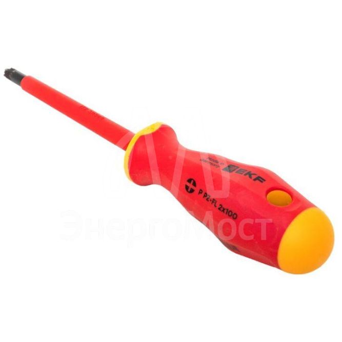 Отвертка Professional PZ-FL2х100мм VDE 1000В EKF pz-fl-2-100-pro-in