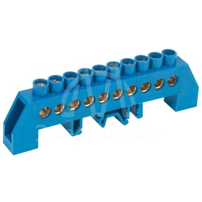 Шина нулевая в комб. DIN-изол. &amp;quot;Стойка&amp;quot; ШНИ-8х12-10-КС-С IEK YNN10-812-10DP-K07