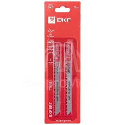 Пилка для электролобзика прямые T101B (чистовой рез по ДВП)(SK5) (уп.2шт) Expert EKF pl-t101b-2
