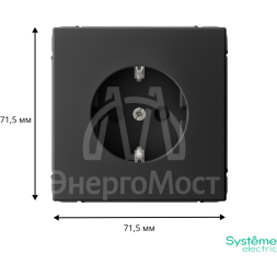 Розетка ArtGallery 16А с заземл. со шторками быстрозажим. клем. механизм карбон SE GAL001045S