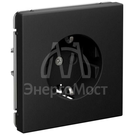 Розетка ArtGallery 16А с заземл. со шторками быстрозажим. клем. механизм карбон SE GAL001045S