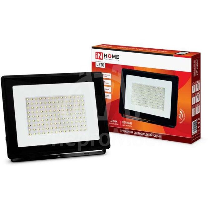 Прожектор светодиодный СДО-8 100Вт 230В 6500К 9500лм IP65 IN HOME 4690612030067