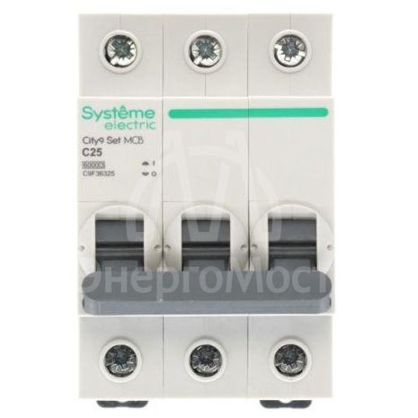 Выключатель автоматический 3п City9 Set (АВ) С 25А 6кА 400В SE C9F36325