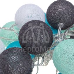 Фонарики тайские &amp;quot;Северное сияние&amp;quot; 3.5м 20LED тепл. бел. питание 2хАА (батарейки не в комплекте) провод прозр. ПВХ NEON-NIGHT 303-086