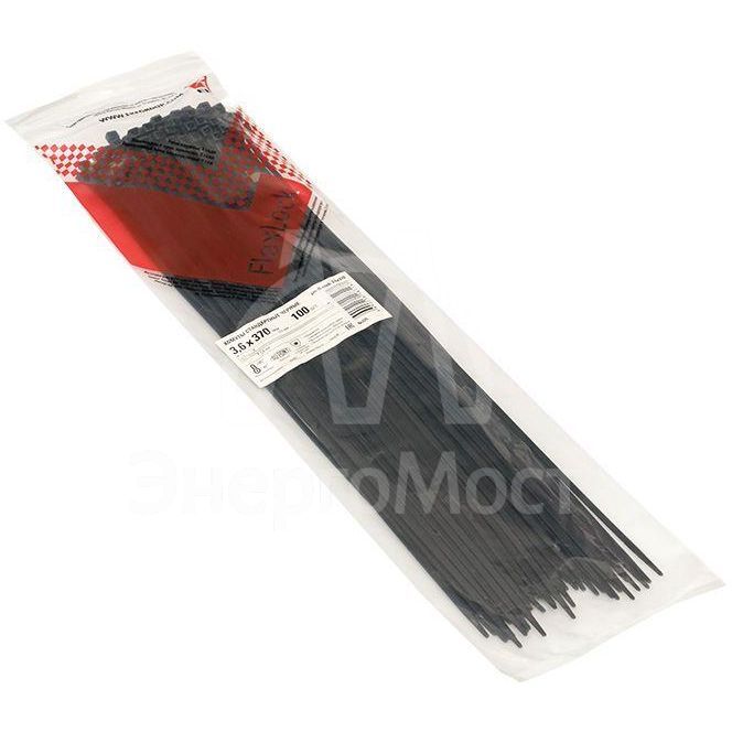 Хомут P6.6 3.6х370 FlexLock стандартный черн. (уп.100шт) PROxima EKF plc-fl-ctsb-3.6x370