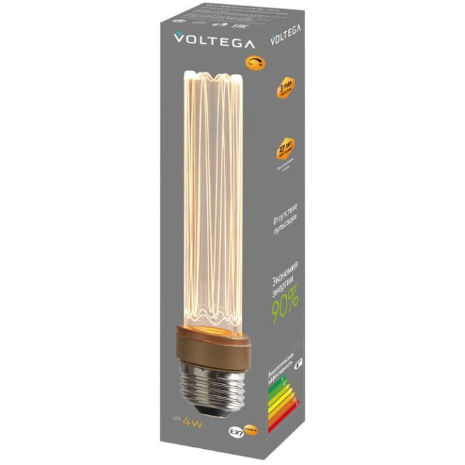 Лампа светодиодная филаментная Loft 271 T30 4Вт 1800К E27 DIM Voltega 8570