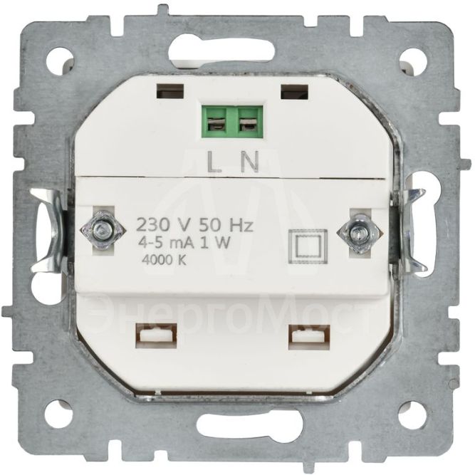 Подсветка светодиодная BRITE ПЛ20-БрАБ встраив. механизм арктич. бел. IEK BR-FL20-K91