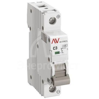 Выключатель автоматический модульный 1п C 3А 6кА AV-6 AVERES EKF mcb6-DC-1-03C-av