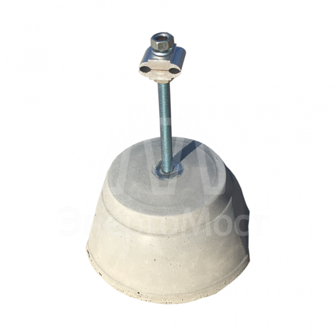 Держатель токоотвода D8-9мм бетонный для плоской крыши