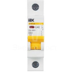 Выключатель автоматический модульный 1п C 40А 4.5кА ВА47-29 IEK MVA20-1-040-C