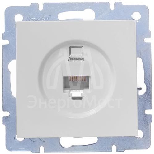 Розетка компьютерная 1-м СП Vesna механизм бел. LEZARD 742-0288-139
