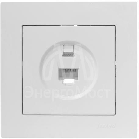 Розетка компьютерная 1-м СП Vesna механизм бел. LEZARD 742-0288-139
