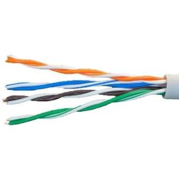Кабель витая пара U/UTP кат.5E 4х2х24AWG solid CCA PVC сер. (м) Net.on 01-0302
