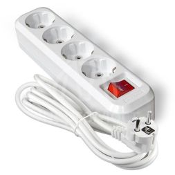 Удлинитель 4х3м с заземл. IP20 S-304А ПВС 3х1.5 с выкл. Universal 1734