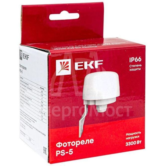 Фотореле PS-5 15А 3300Вт IP66 PROxima EKF fr-ps-5-15