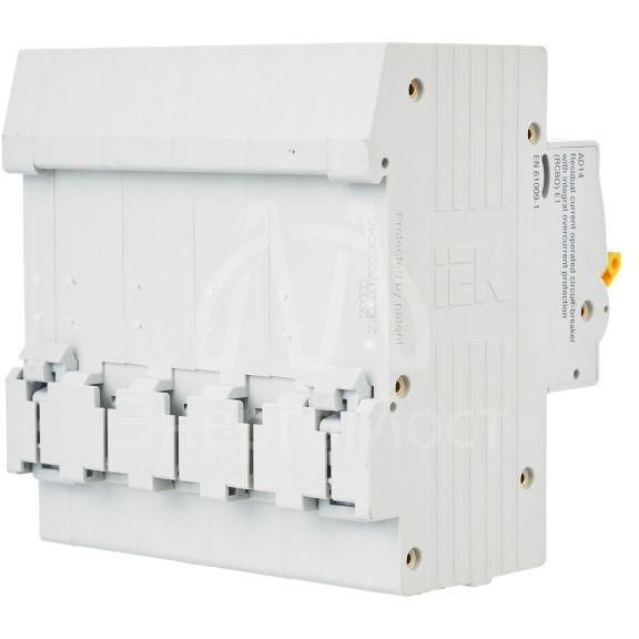 Выключатель автоматический дифференциального тока 4п C 40А 30мА тип AC 4.5кА АД-14 IEK MAD10-4-040-C-030