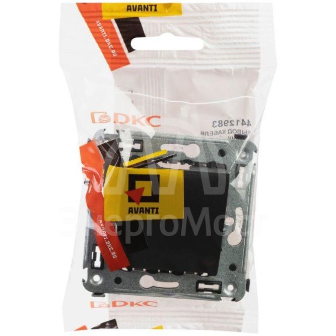 Вывод кабеля из стены Avanti &amp;quot;Черный матовый&amp;quot; DKC 4412983