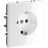 Розетка 1-м СП S70 16А с заземл. защ. шторки механизм бел. глянцевый Voltum VLS040201