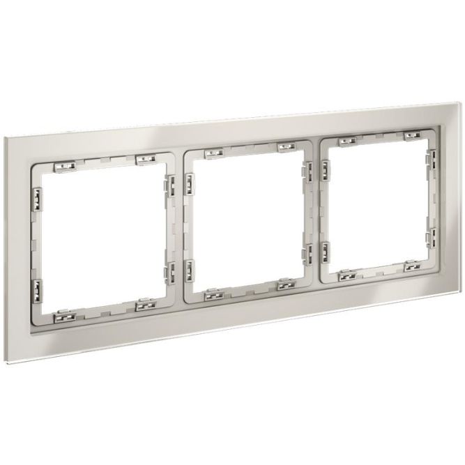 Рамка 3-м S70 стеклян. кашемир Voltum VLS110303