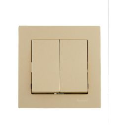 Выключатель двойной VESNA зол. LEZARD 742-3688-101