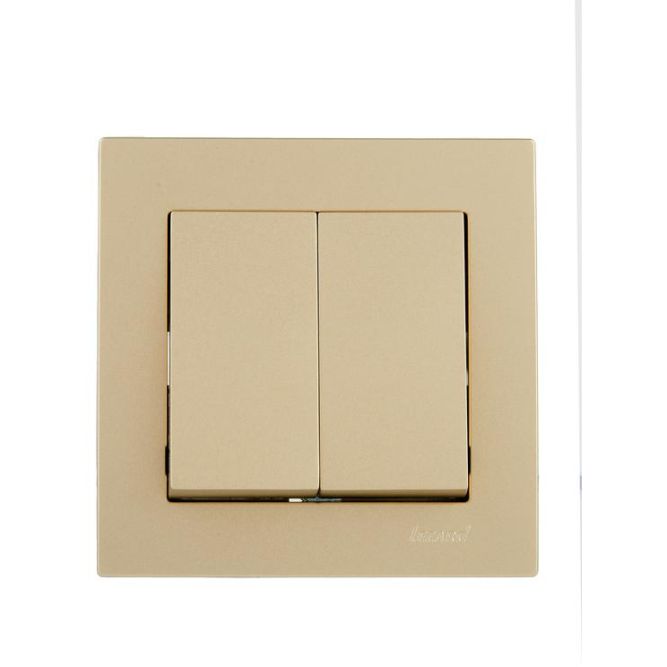 Выключатель двойной VESNA зол. LEZARD 742-3688-101