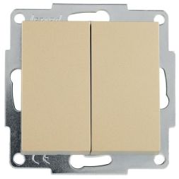 Выключатель двойной VESNA зол. LEZARD 742-3688-101