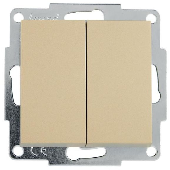 Выключатель двойной VESNA зол. LEZARD 742-3688-101
