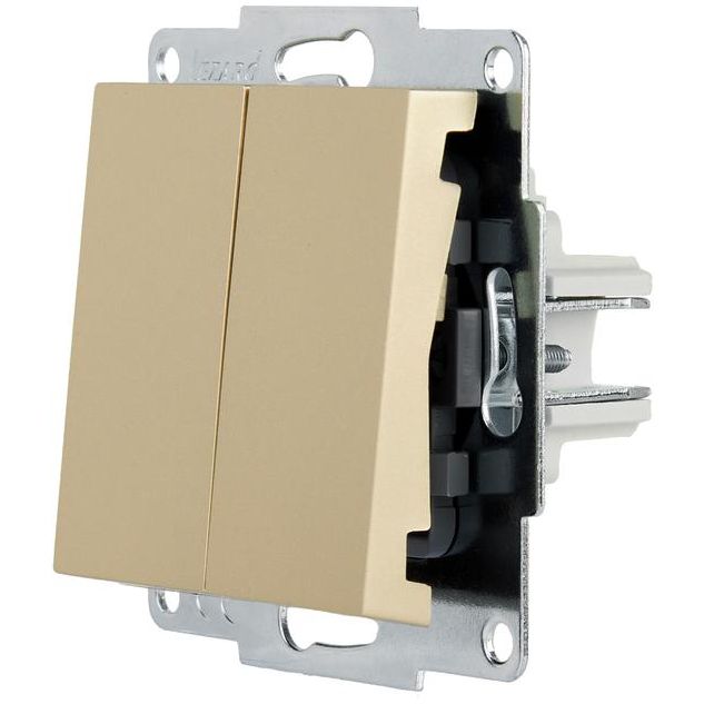 Выключатель двойной VESNA зол. LEZARD 742-3688-101