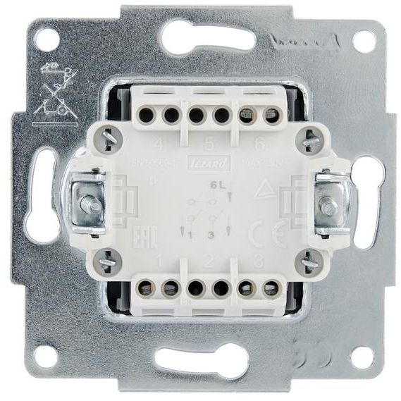 Выключатель двойной VESNA зол. LEZARD 742-3688-101
