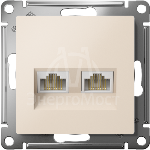 Розетка компьютерная 2-м AtlasDesign RJ45 кат.5E механизм беж. SE ATN000285