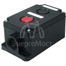 Пост кнопочный ПКЕ 222-2 У2 10А 660В 2 элемента черн. и красн. цилиндр накладной IP54 пост управления Электротехник ET519076