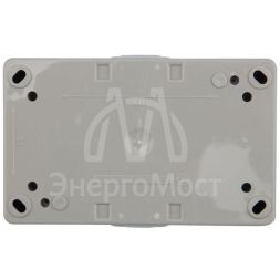 Блок ОП 2 розетки горизонт. INDUSTRIAL с заземл. IP54 сер. Kranz KR-78-0613