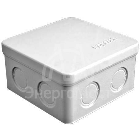 Коробка распределительная ОП 105х105х56мм IP54 7 выходов без гермовводов крышка защелкивающаяся сер. Epplast 105032