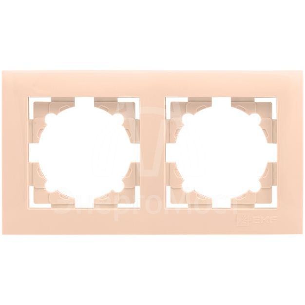 Рамка 2-м Валенсия крем. PROxima EKF EWM-G-302-20