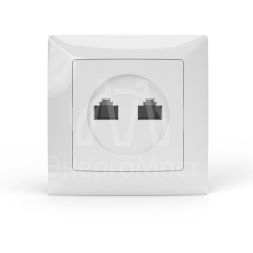 Розетка компьютерная 2-м СП AVA в сборе бел. TOKOV LIGHT TKL-AV-RC2-C01