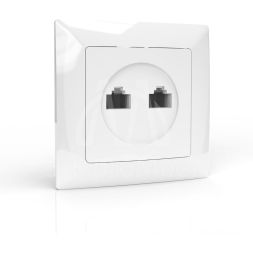 Розетка компьютерная 2-м СП AVA в сборе бел. TOKOV LIGHT TKL-AV-RC2-C01