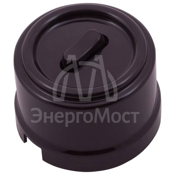 Выключатель 1-кл. ретро ABS-пластик коричн. Bironi B1-220-22