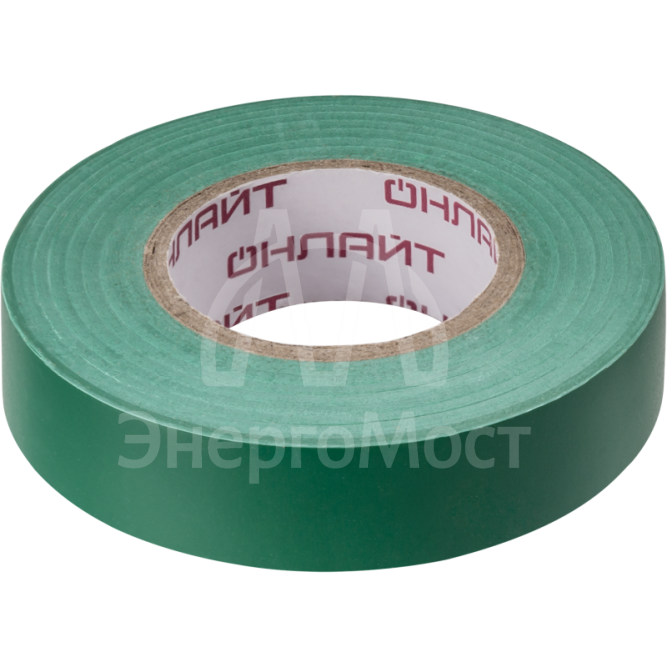 Изолента ПВХ 15мм (рул.20м) OIT-B15-20/G зел. ОНЛАЙТ 71680