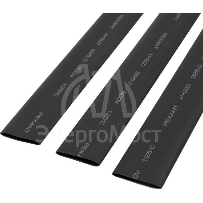 Трубка термоусадочная 25.0/12.5 1м черн. Rexant 22-5008